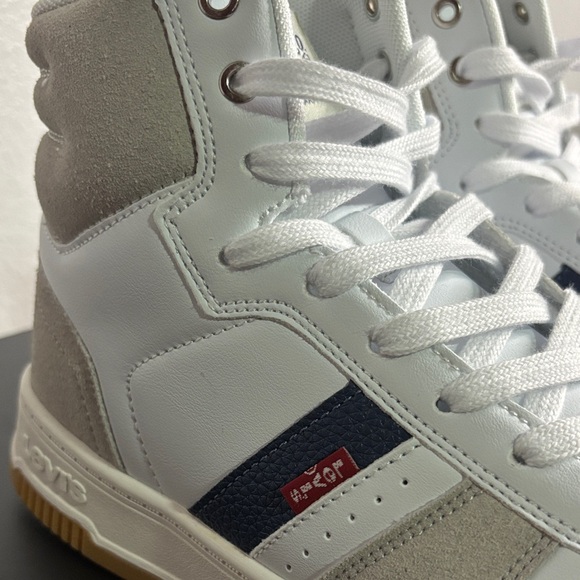Levi's High-Top Sneakers in White, Gray, and Navy - Picture 5 of 8